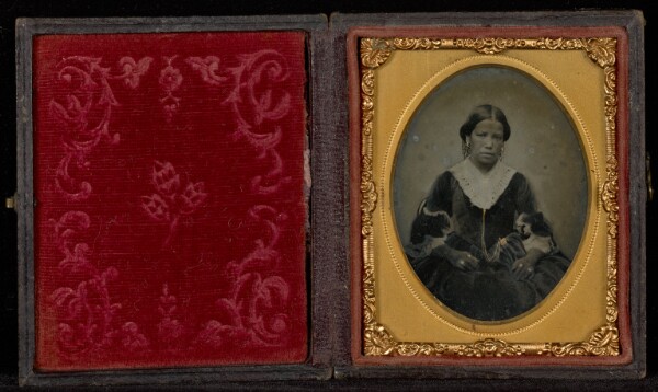 Unknown, [Portrait of a Woman in a Black Dress and White Lace Collar]
