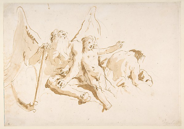 Giovanni Battista Tiepolo, Time Seated, with Two Attendant Figures