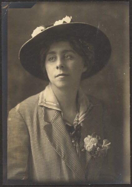 Louis Fleckenstein, [Portrait of a Woman in Checked Jacket]