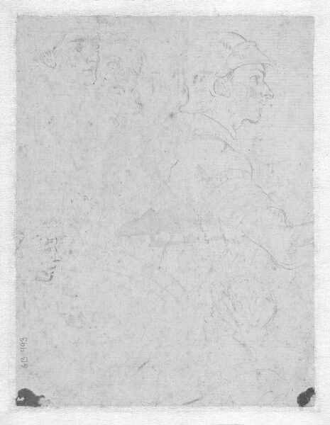 Francesco Solimena, Studier af budbringeren og ansigter fra den samme komposition