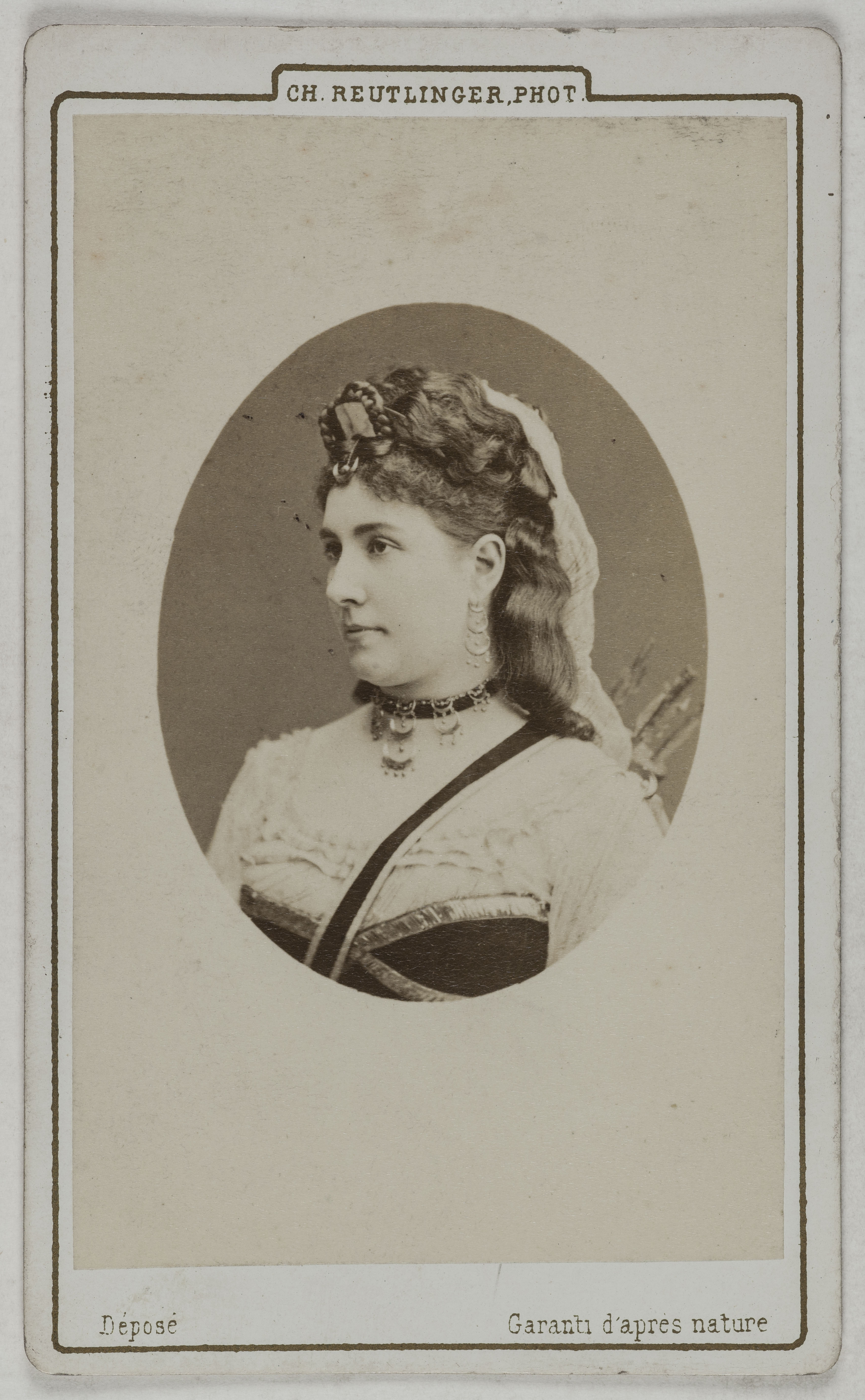 Charles Reutlinger, Portrait de Deveria, (actrice ?)