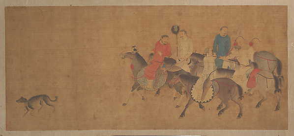 Unidentified artist, Horsemen with Dog
