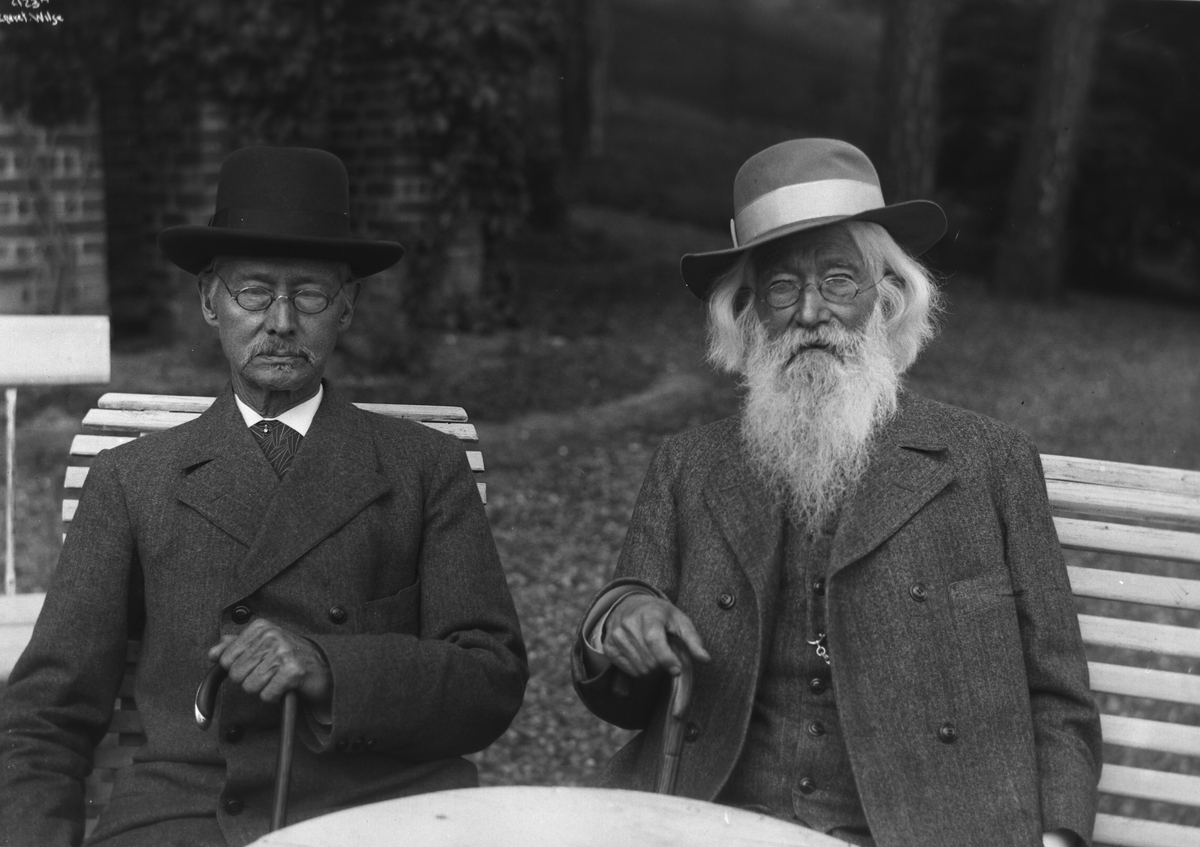 Anders Beer Wilse, Prot: Profesor E. og Osram Sars paa Havebænk 10/9