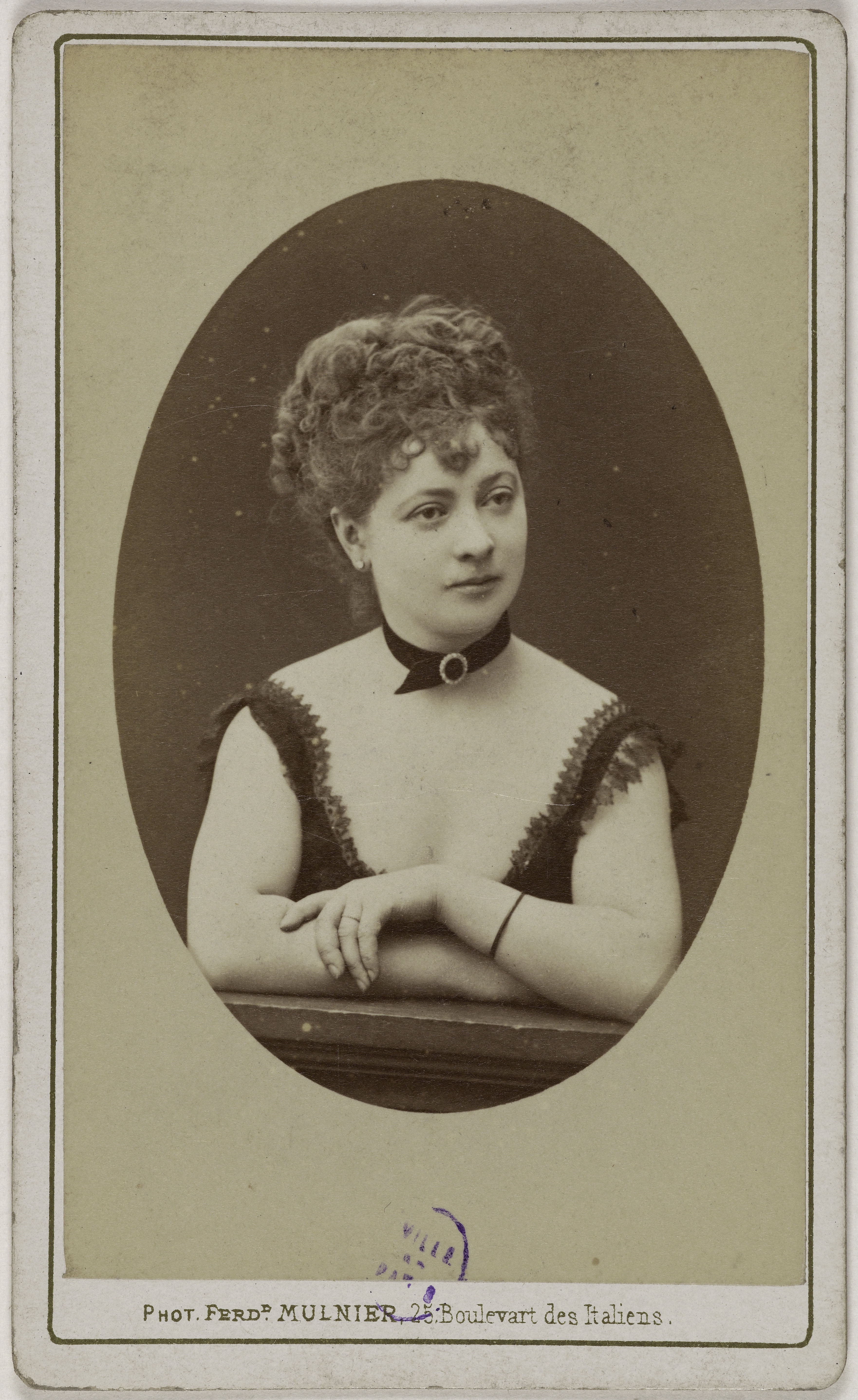 Ferdinand Mulnier, Portrait d'Elise Damain (actrice aux théâtres du Palais Royal, de l'Ambigü et du Vaudeville)