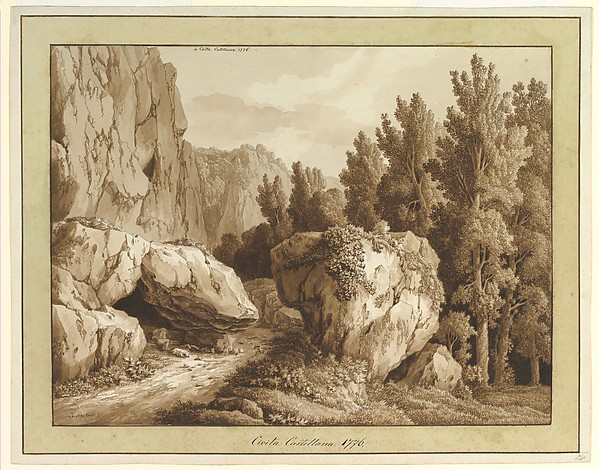 Jacob Philipp Hackert, A Rocky Landscape at Civita Castellana
