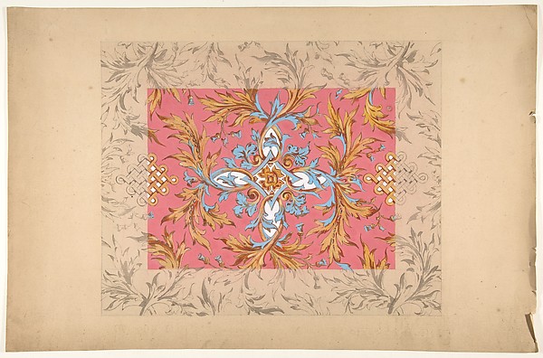 Jules-Edmond-Charles Lachaise, Design for a ceiling with floral design
