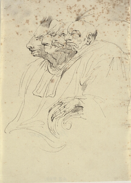 John Hamilton Mortimer, Fire profiler med dyrefysiognomier