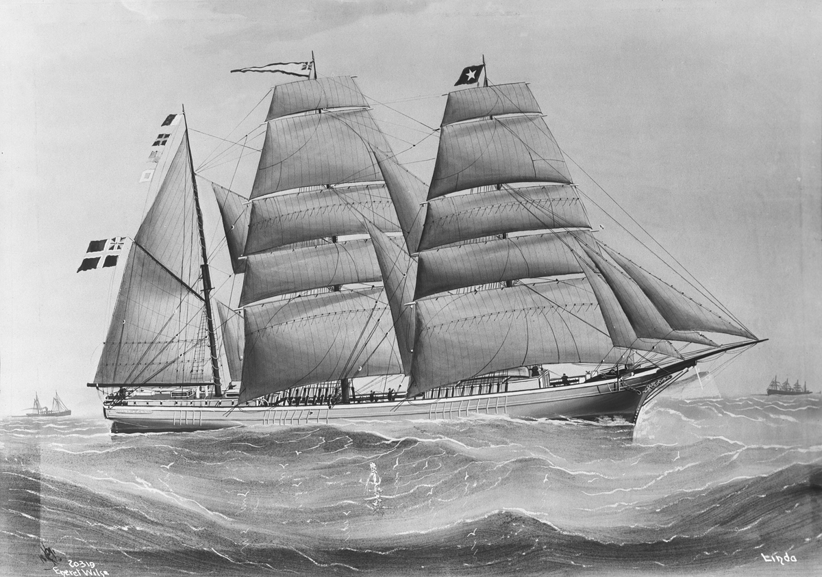 Anders Beer Wilse, Prot: Kragerø skibe linda