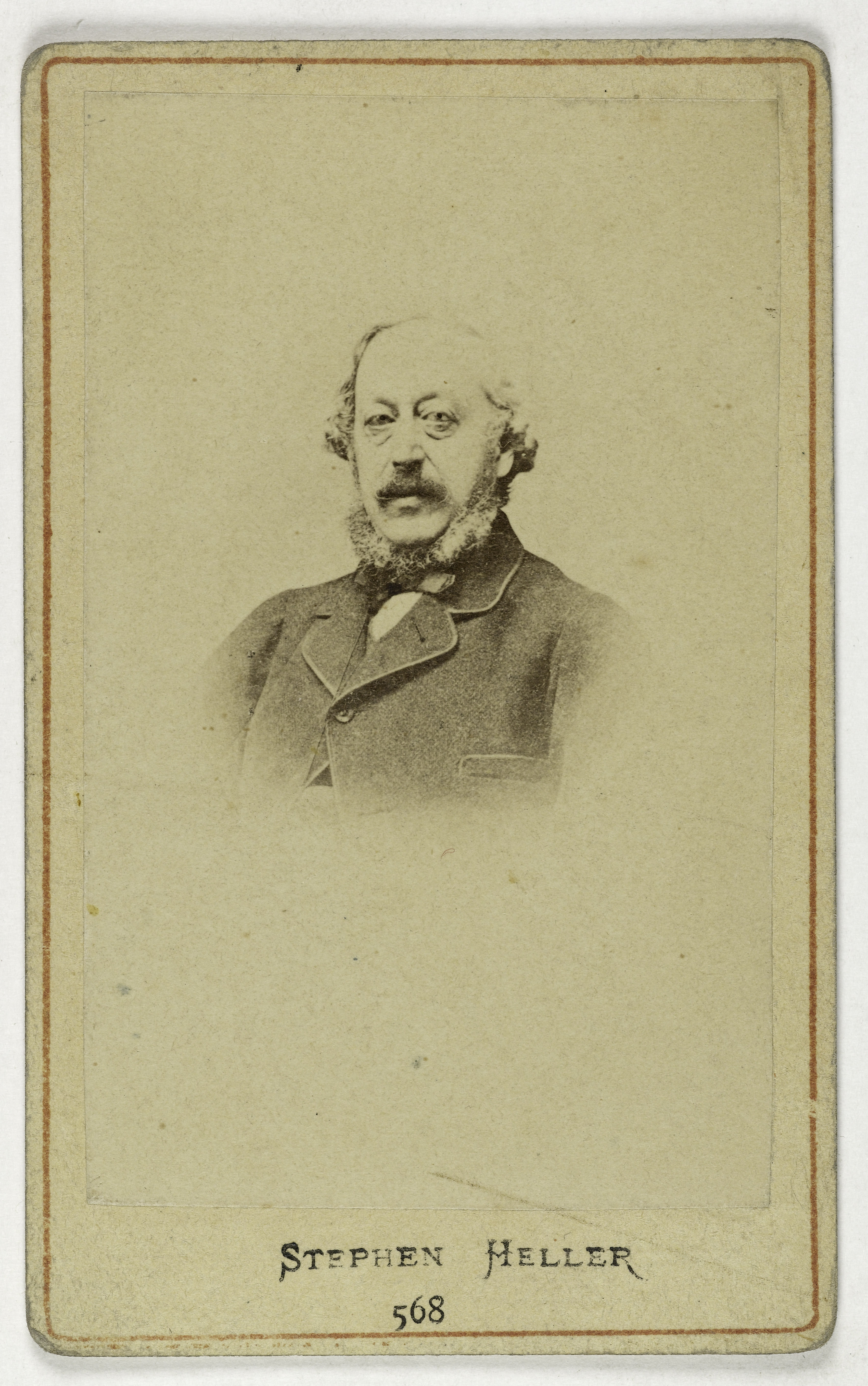Anonyme, Portrait de Stephen Heller, (1813-1888), pianiste et compositeur hongrois