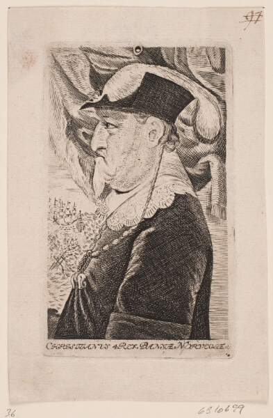 Ubekendt dansk, Christian IV som gammel. Profil