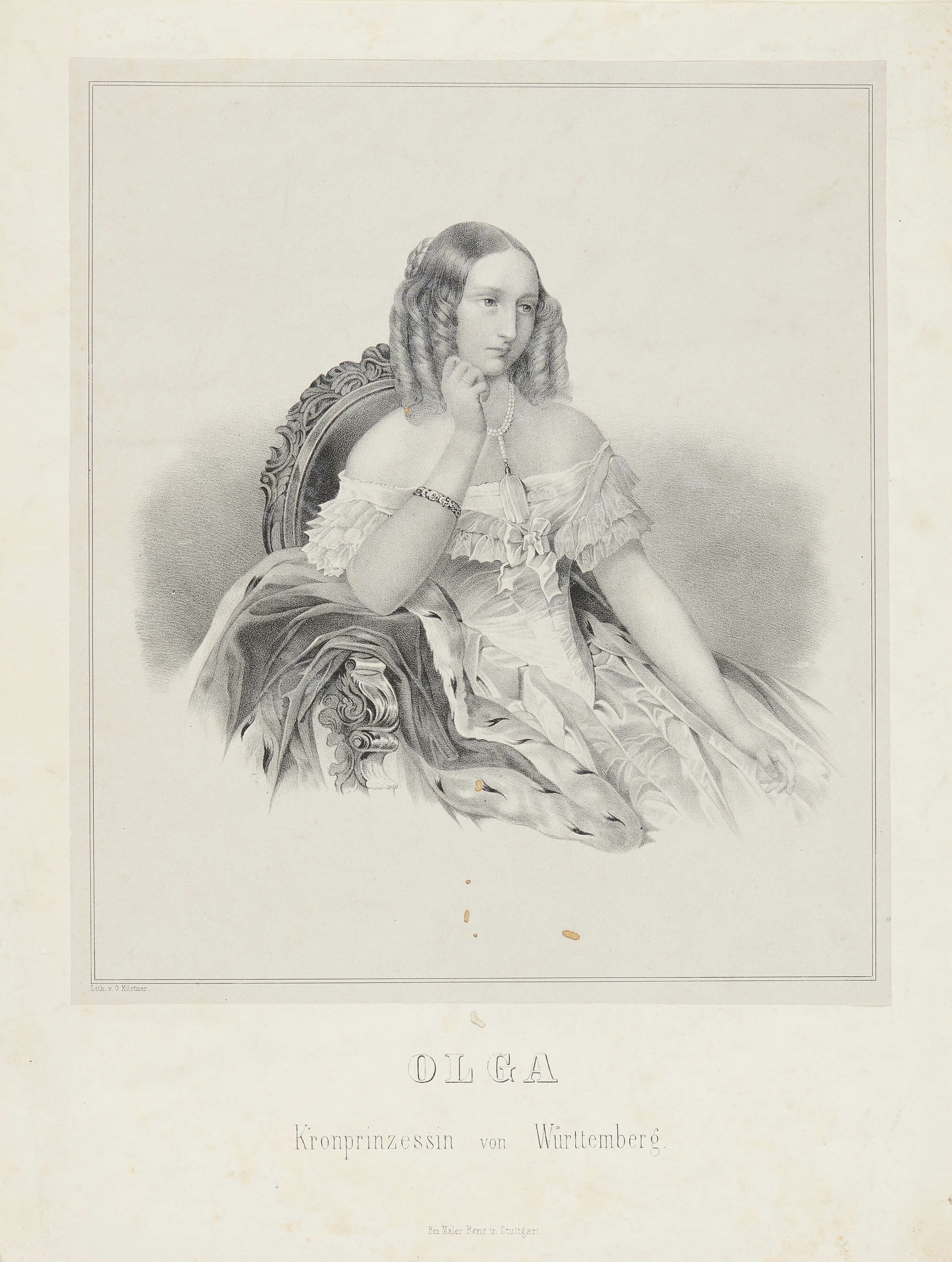 Gottfried Küstner, Bildnis Kronprinzessin Olga von Württemberg