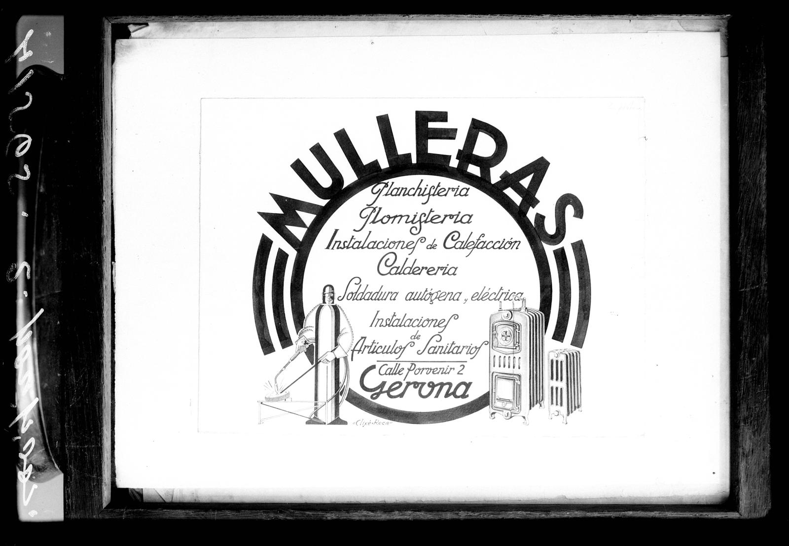 Desconegut, [Advertising poster of the Mulleras establishment]