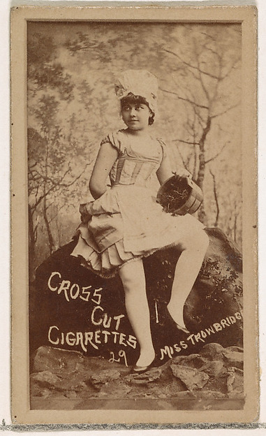 W. Duke, Sons & Co., Card Number 29, Miss Trowbridge, from the Actors and Actresses series (N145-1) issued by Duke Sons & Co. to promote Cross Cut Cigarettes