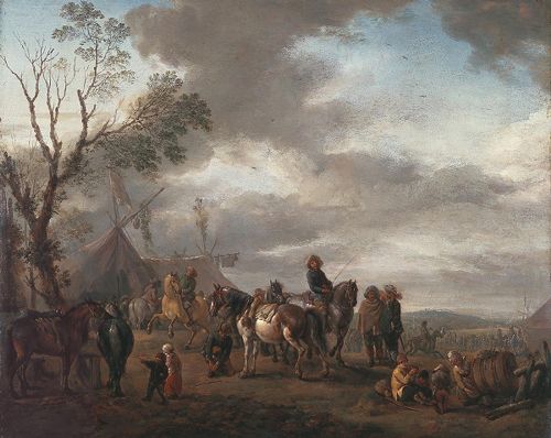 Philips Wouwerman, soldiers in the war - camp