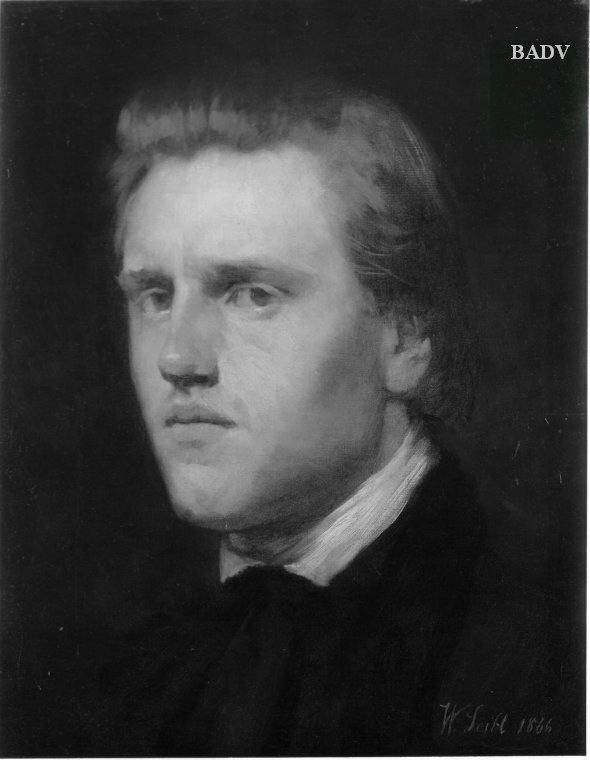 Wilhelm Leibl, Kopfporträt eines jungen Mannes
