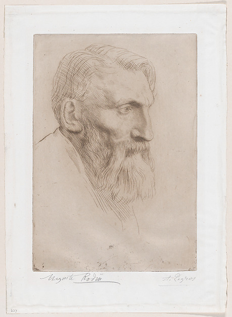 Alphonse Legros, Portrait of  Auguste Rodin