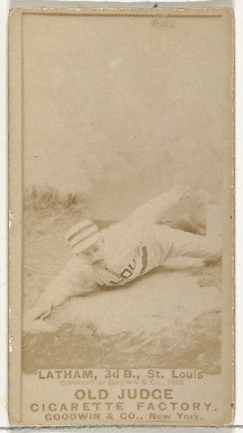 Goodwin & Company, Arlie Latham, 3rd Base, St. Louis Browns, from the Old Judge series (N172) for Old Judge Cigarettes