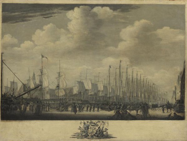 Engel Hoogerheyden, Mustering the Fleet in the Harbor of Vlissingen, 1804