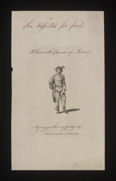 Unknown, Mr Lee Lewes in the character of Mercury