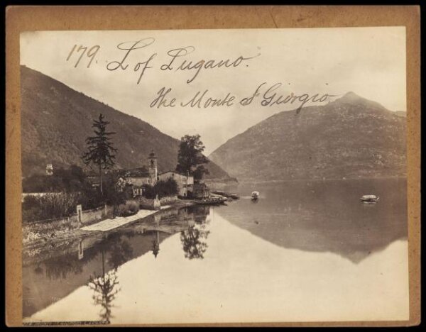 Francis Frith, L. of Lugano.  The Monte S. Giorgio