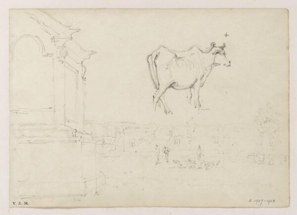 George Chinnery, A cow, and an open space within the city of Macau