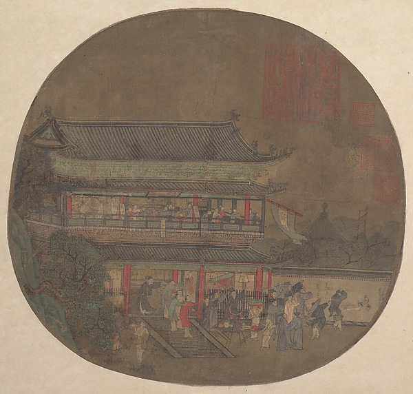 Unidentified artist, The Immortal Lü Dongbin Appearing over the Yueyang Pavilion