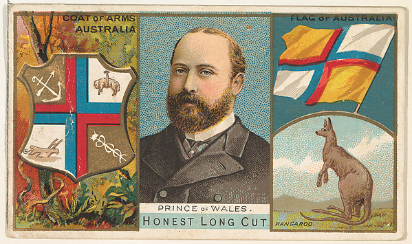 W. Duke, Sons & Co., Prince of Wales, Australia, from the Rulers, Flags, and Coats of Arms series (N126-1) issued by W. Duke, Sons & Co.