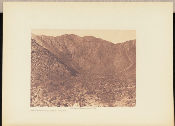 Edward S. Curtis, Site of a Prehistoric Village - Cahuilla