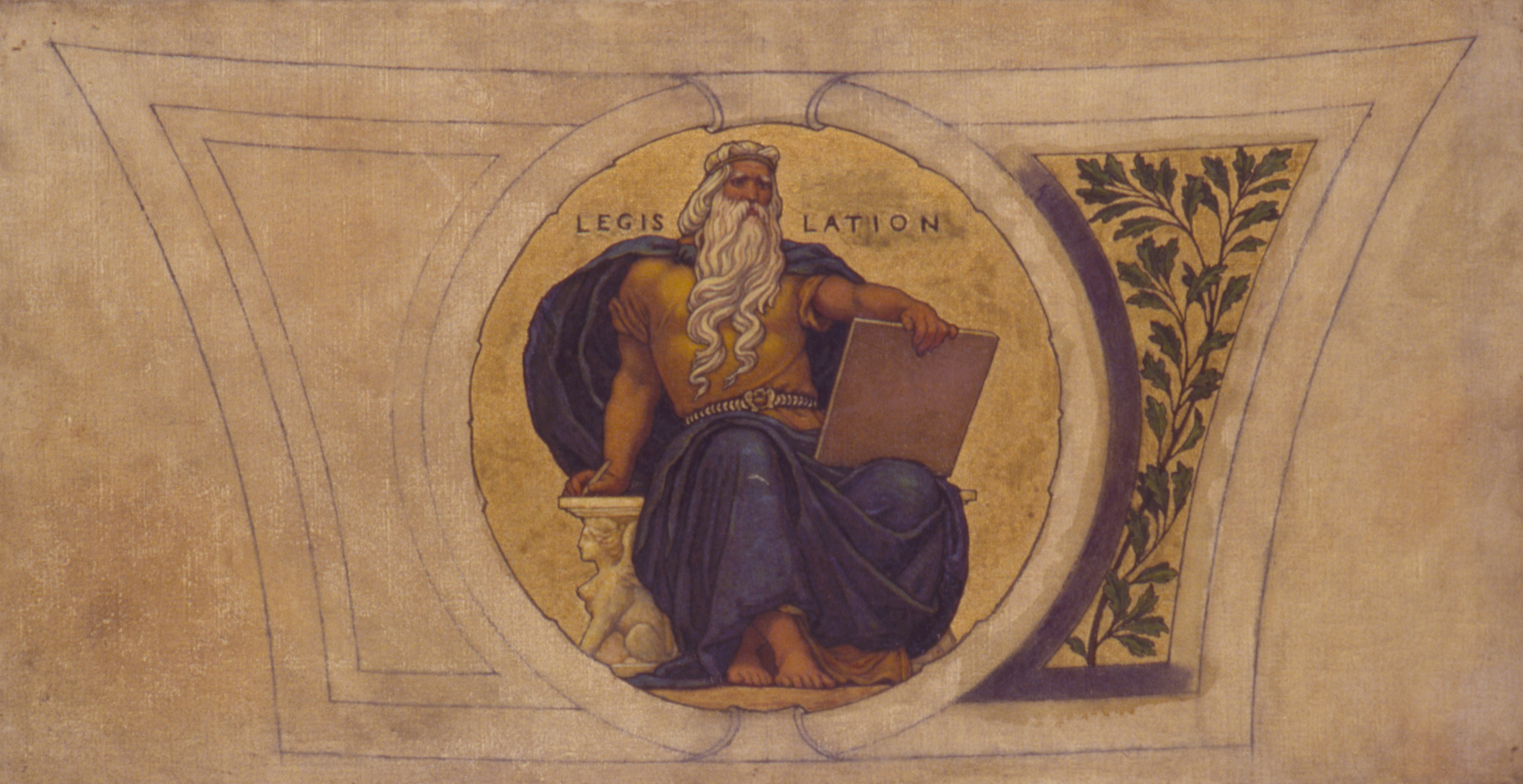 Kenyon Cox, Study for Mosaic, Wisconsin State Capital, "Legislation"