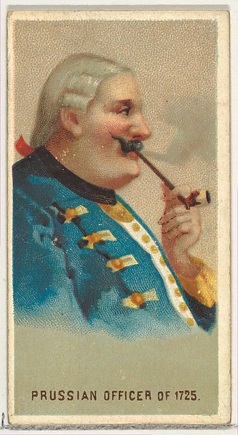 Allen & Ginter, Prussian Officer of 1725, from World's Smokers series (N33) for Allen & Ginter Cigarettes