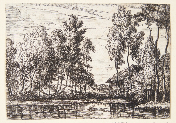 Lodewijk de Vadder, Kanal med træer og et hus