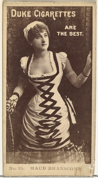 W. Duke, Sons & Co., Card Number 25, Maud Branscomb, from the Actors and Actresses series (N145-6) issued by Duke Sons & Co. to promote Duke Cigarettes