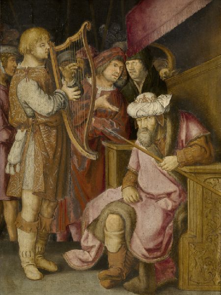 Lucas van Leyden, David Playing his Harp for Saul