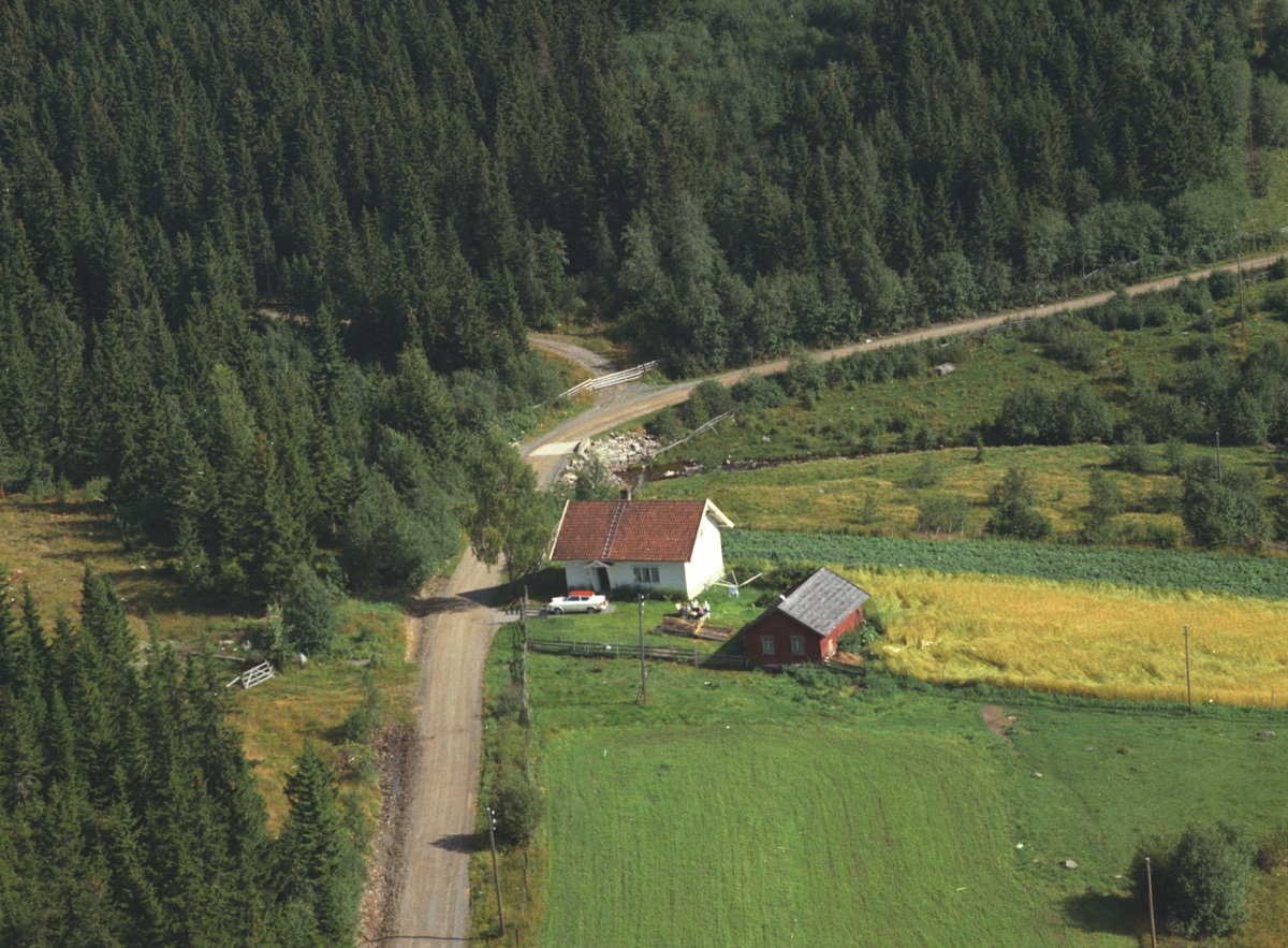 Widerøes Flyveselskap A/S, Flyfoto, Oppsalsagstuen, Veldre, Ringsaker.