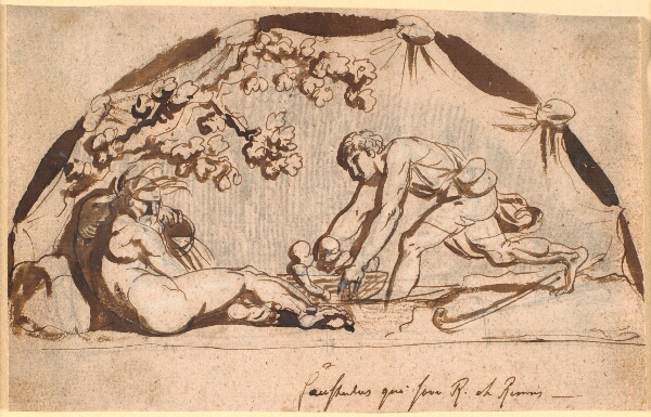 Nicolai Abildgaard, Hyrden Faustulus finder Romulus og Remus