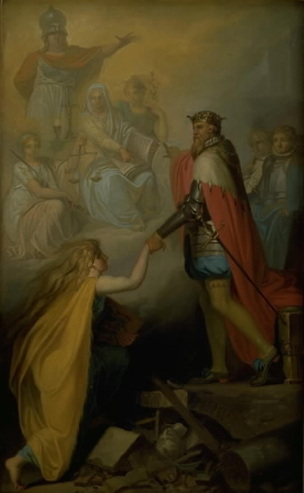 Nicolai Abildgaard, Christian III ophjælper Danmark. Allegori