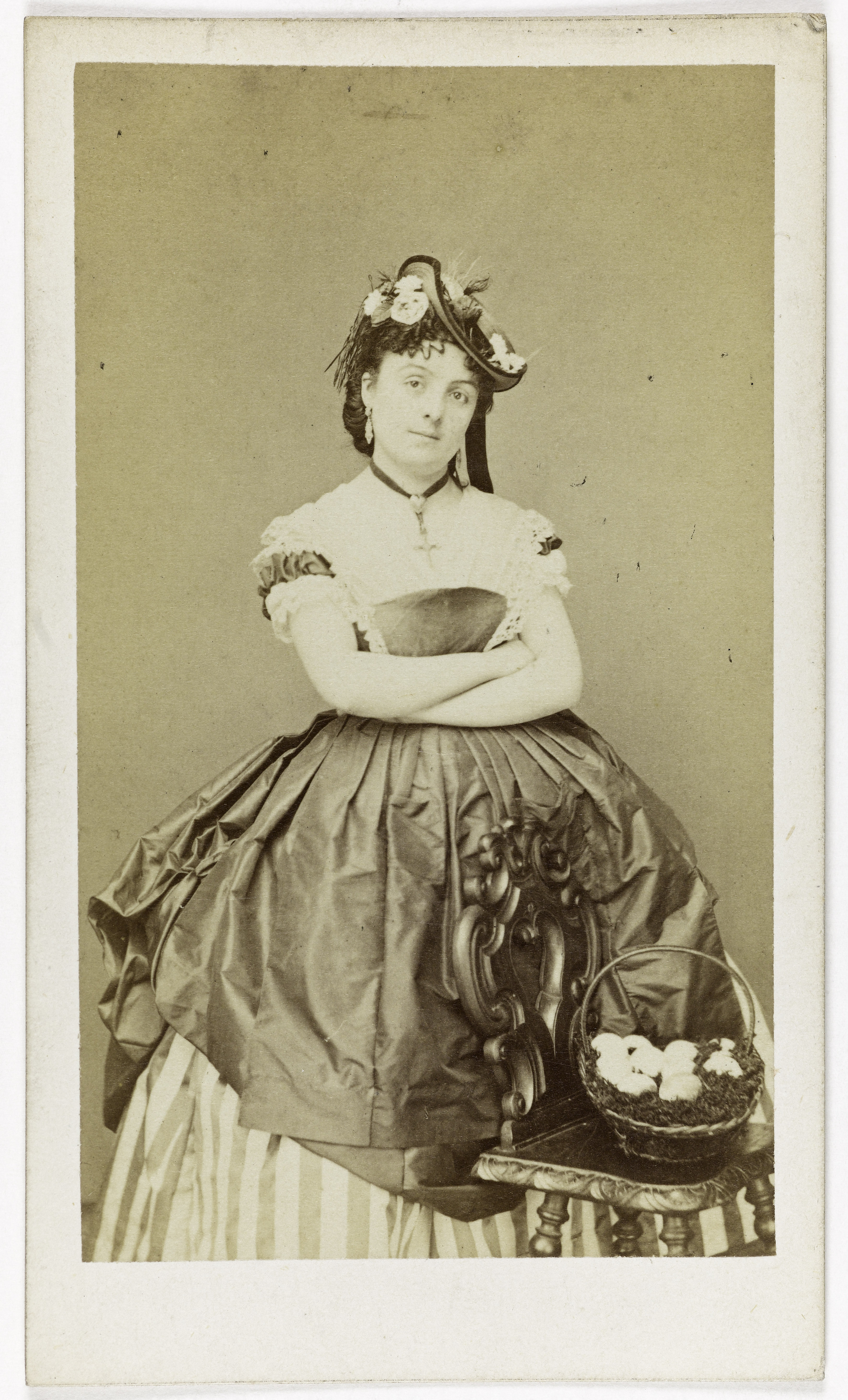Ulric Grob, Portrait de Nathalie Marie Hyacinthe Martine, actrice au Théâtre du Palais Royal entre 1859 et 1869 et au Théâtre des Variétés en 1869.