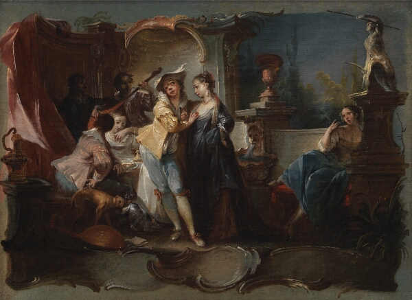 Johann Wolfgang Baumgartner, Den fortabte søn i selskab med kurtisaner