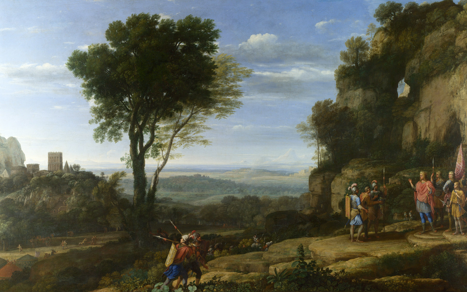 Claude Lorrain, Landscape with David at the Cave of Adullam