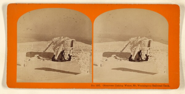 Benjamin West Kilburn, Observers Taking Water, Mt. Washington Railroad Tank.