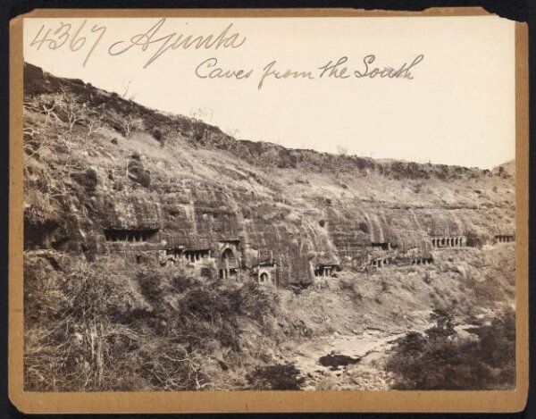 Francis Frith, Ajinta.  Caves from the South