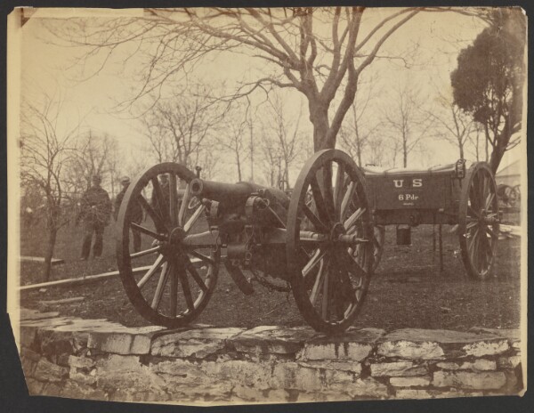 Timothy H. O'Sullivan, [Small Mobile Cannon on Wheels]