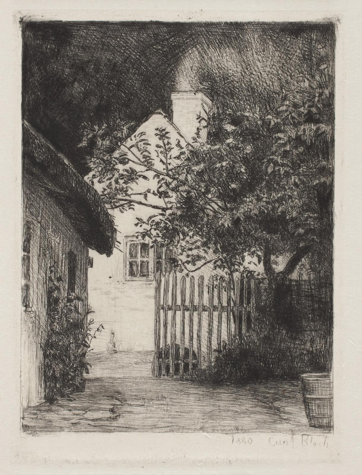Carl Bloch, De to huse og frugttræet