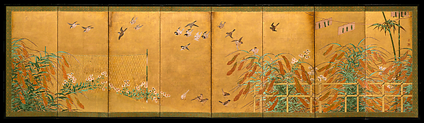 Kano Sanraku, Autumn Millet and Small Birds