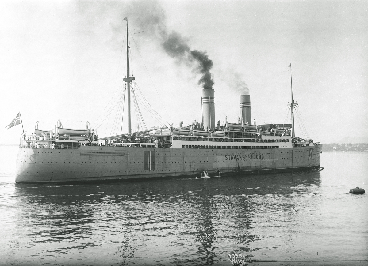 Anders Beer Wilse, Prot: Stavangerfjords Avgang paa fjorden 24/5