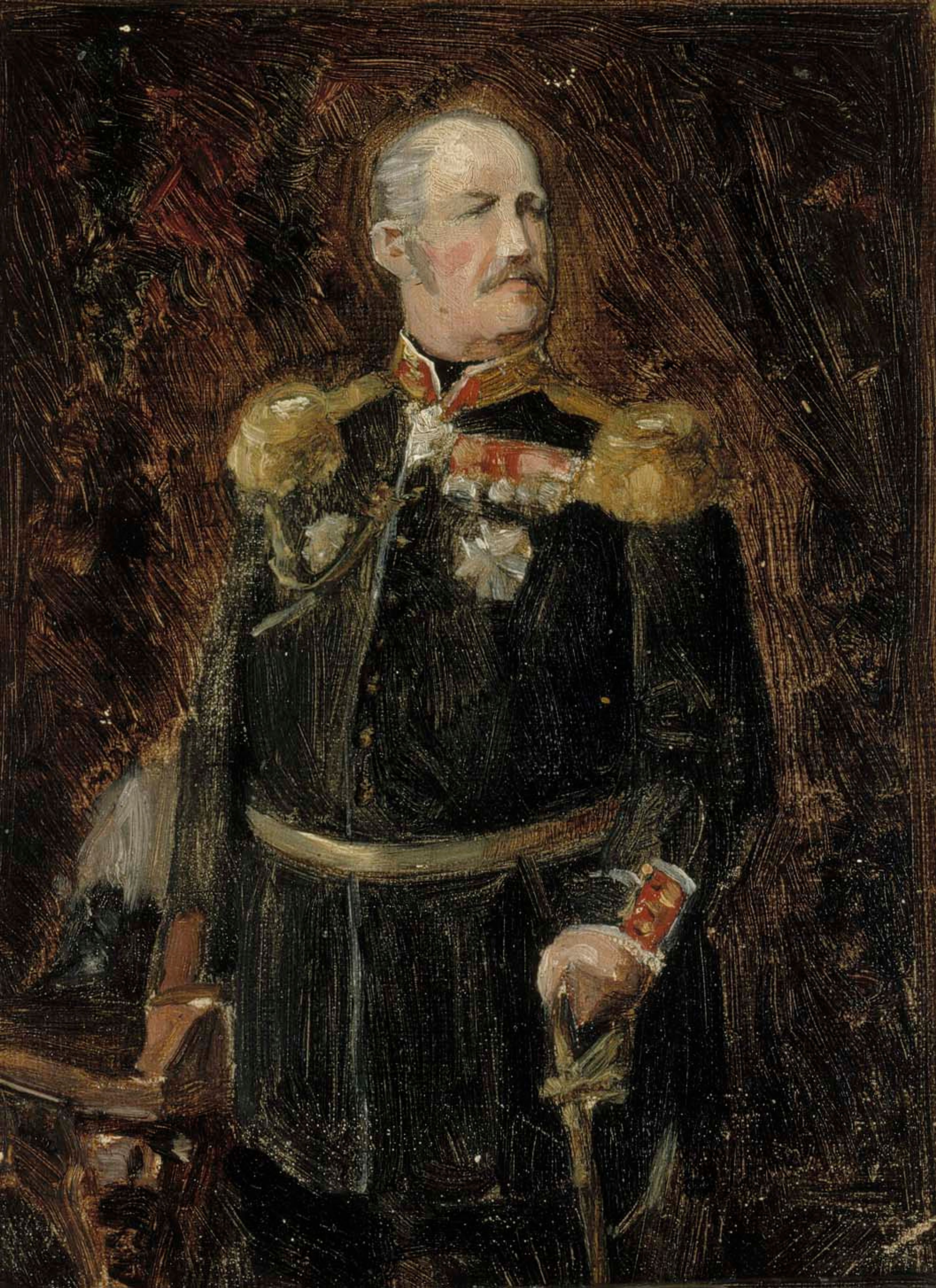Albert Edelfelt, Portrait of General Adjutant, Count Adolf Aminoff, Sketch