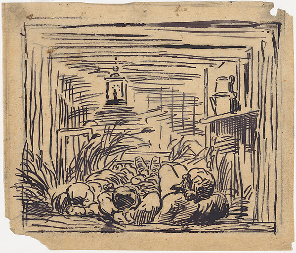 Charles-François Daubigny, Bedding Down Aboard the Botin or Night on the Boat