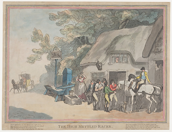 Thomas Rowlandson, The Post Horse (from The Life of a Racehourse, or The High-Mettled Racer)