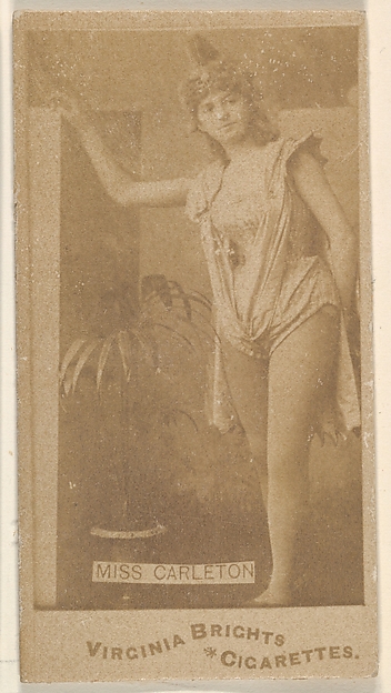 Allen & Ginter, Miss Carleton, from the Actors and Actresses series (N45, Type 1) for Virginia Brights Cigarettes