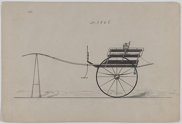 Brewster & Co., Design for Dog Cart or 2 Wheeler, no. 3968